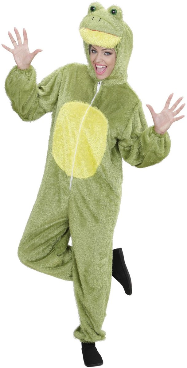 Kikker Kostuum | Full-Body Pluche Kikker | Volwassen | Large / XL | Carnaval kostuum | Verkleedkleding